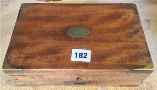 Early 19th century mahogany artists paint box